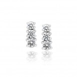Three Stone Diamond Earrings