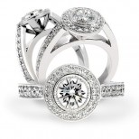 Diamond Halo Engagment Ring 900-00064 (2)
