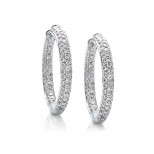 Large Diamond Hoop Earrings