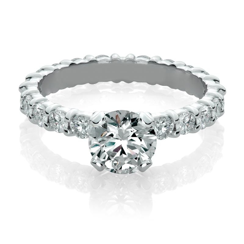 Eternity Engagement Rings on Eternity Wedding Band Platinum 950 Princess Bezel Diamond Ring 0 5ct