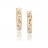 Gold Diamond Hoop Earrings