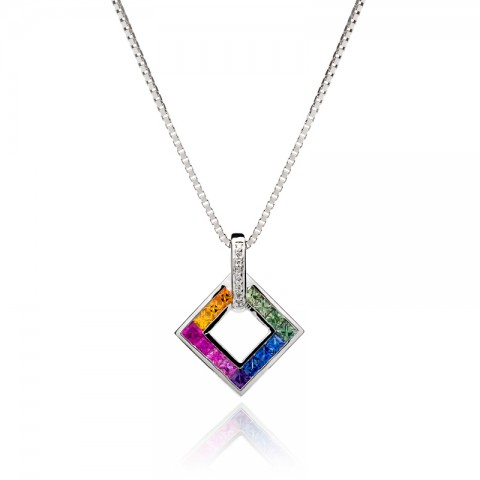 Multi Color Sapphire Pendant 245-10020