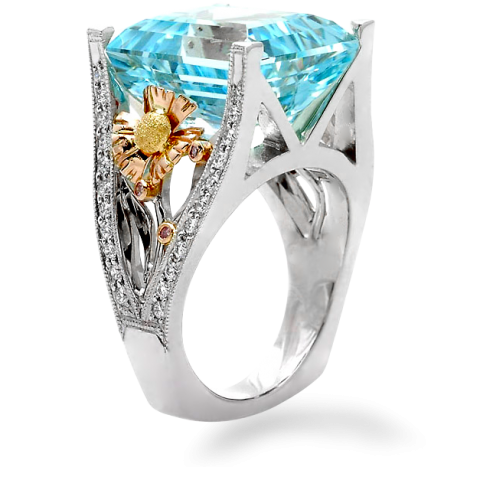 Roseeood Aquamarine Ring-1
