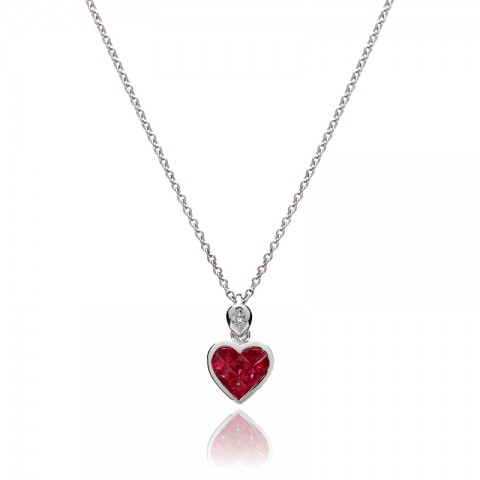 Ruby Necklaces on Ruby Heart Pendant   J M  Edwards Jewelry