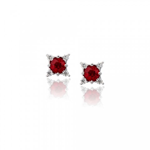 Ruby Earrings on Ruby And Diamond Earrings J M Edwards Jewelry