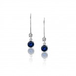 Sapphire and Diamond Drop Earrings