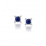 Sapphire and Diamond Star Earrings
