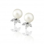 South Sea Pearl and Diamond Earrings