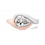 Bypass Diamond Engagement Ring
