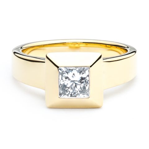 171-10141 Custom Yellow Gold Engagement Ring