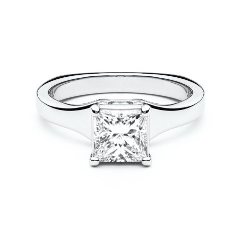 171-10153b Custom Princess Cut Diamond Engagement Ring