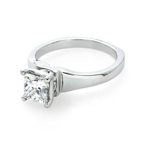 171-10153c Custom Princess Cut Diamond Engagement Ring