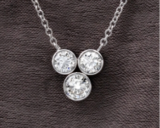 diamond white gold necklace